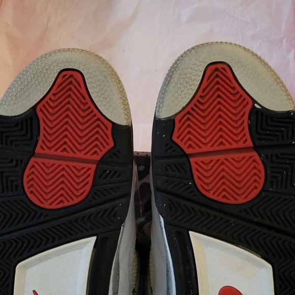 Nike Air Jordan 4 Retro White Cement Shoes (2016) - Size 10 - PLEASE READ! - Picture 7 of 9